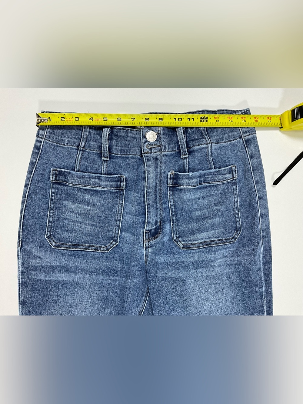 Lovervet by Vervet High Rise Flare Denim Jeans Women's 14W - Picture 4 of 16